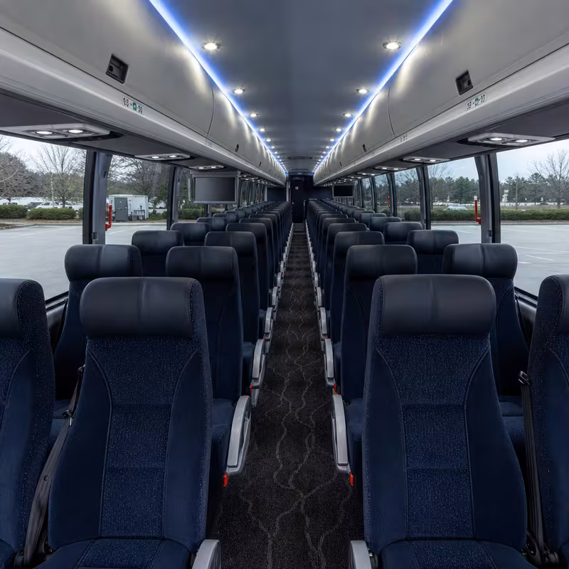 40-56 Passenger Charter Bus Interior