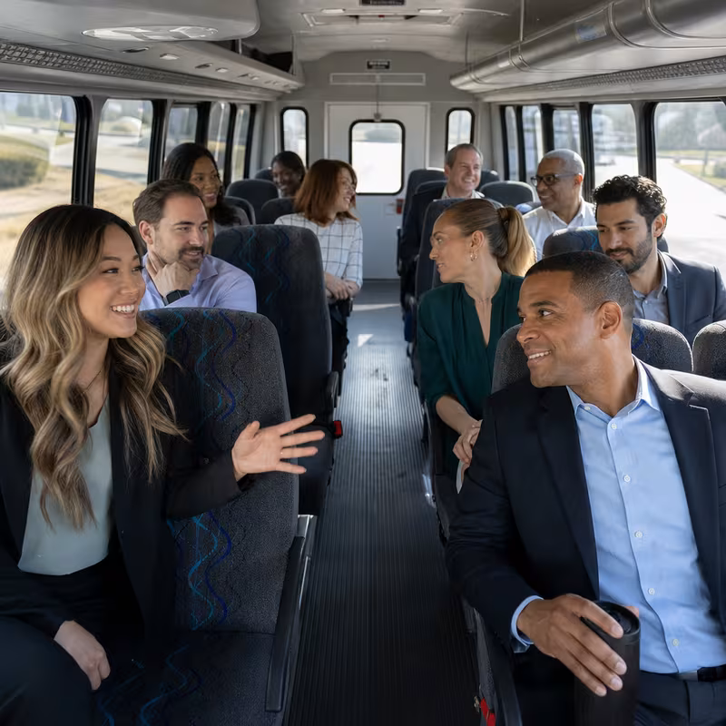 Black Mercedes Sprinter van staged for an Salem Corporate Transportation group