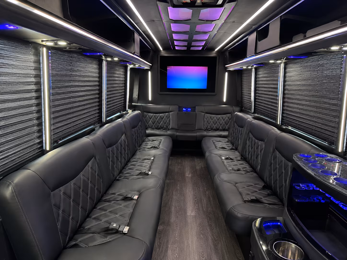 Salem Birthday, Sweet 16, & Quinceañera Transportation party bus exterior
