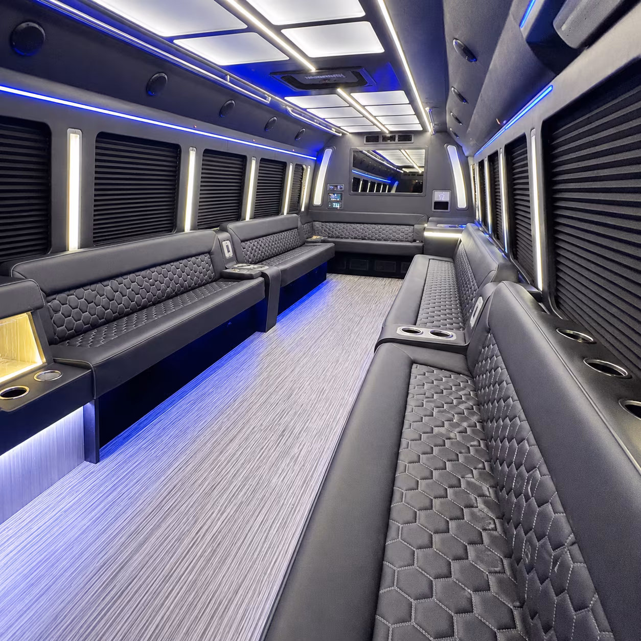 Salem Concert & Music Festival Transportation party bus interior