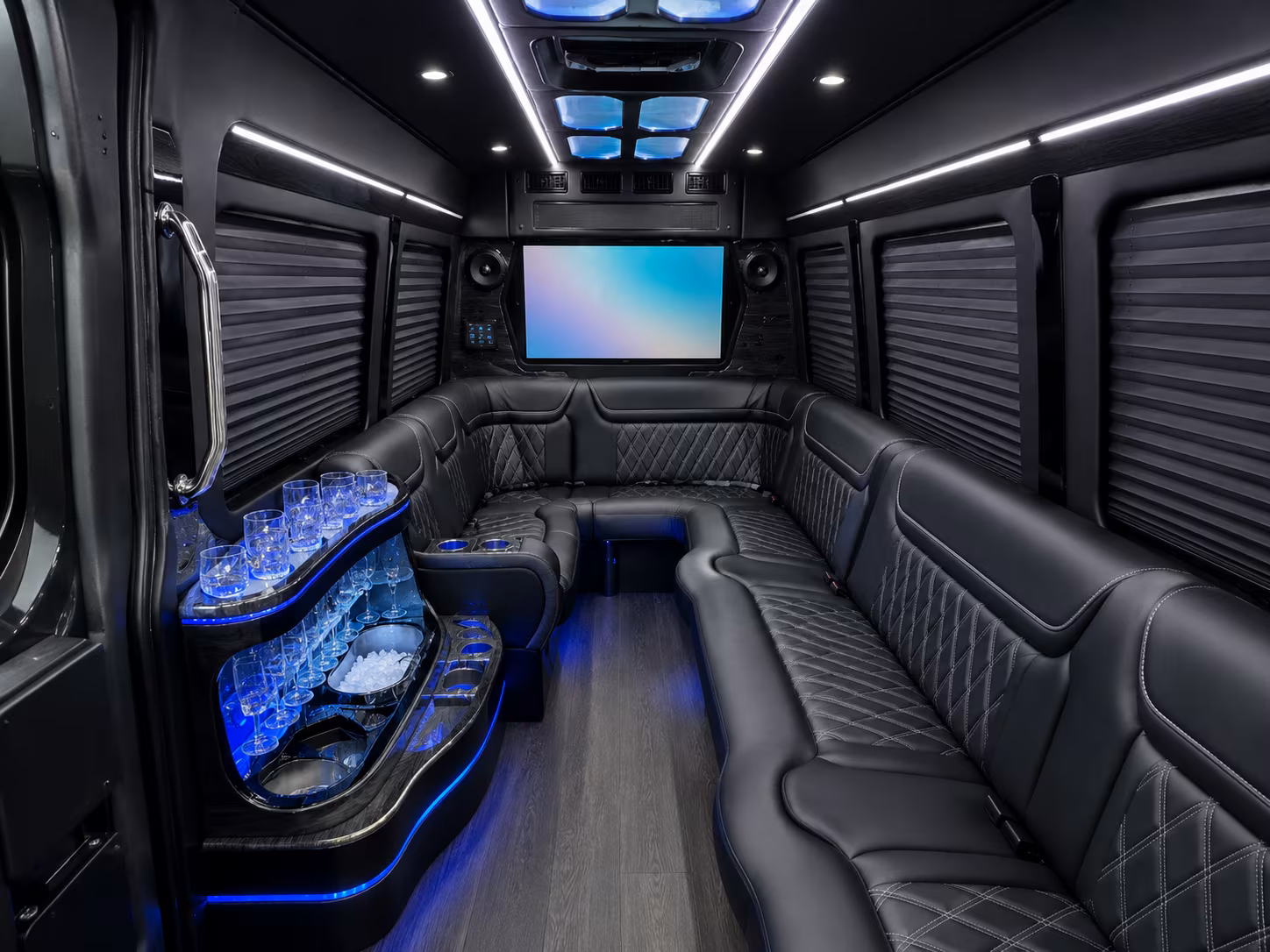 Salem School Event Transportation party bus exterior