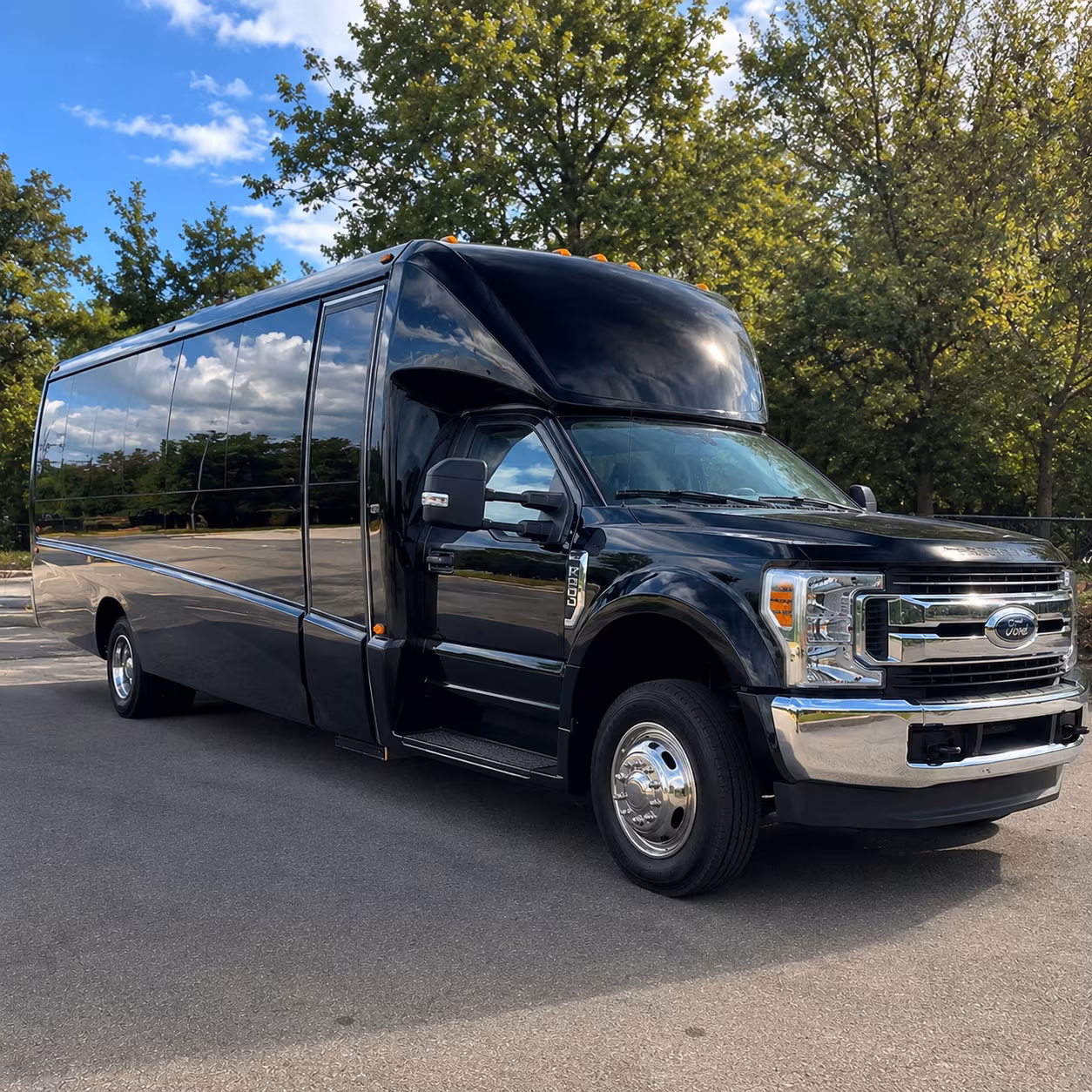 Salem School Event Transportation party bus exterior