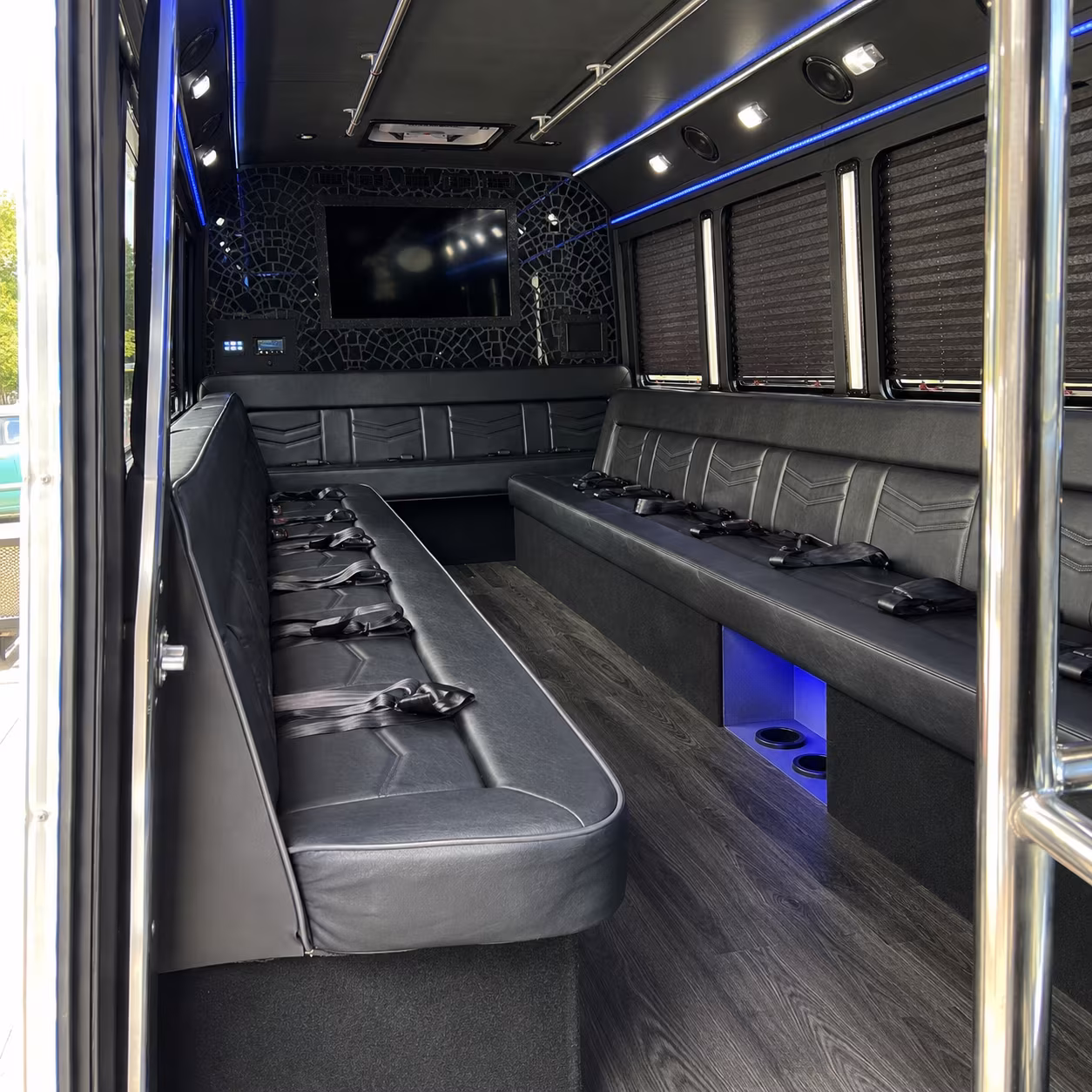 Salem Wedding Transportation party bus exterior