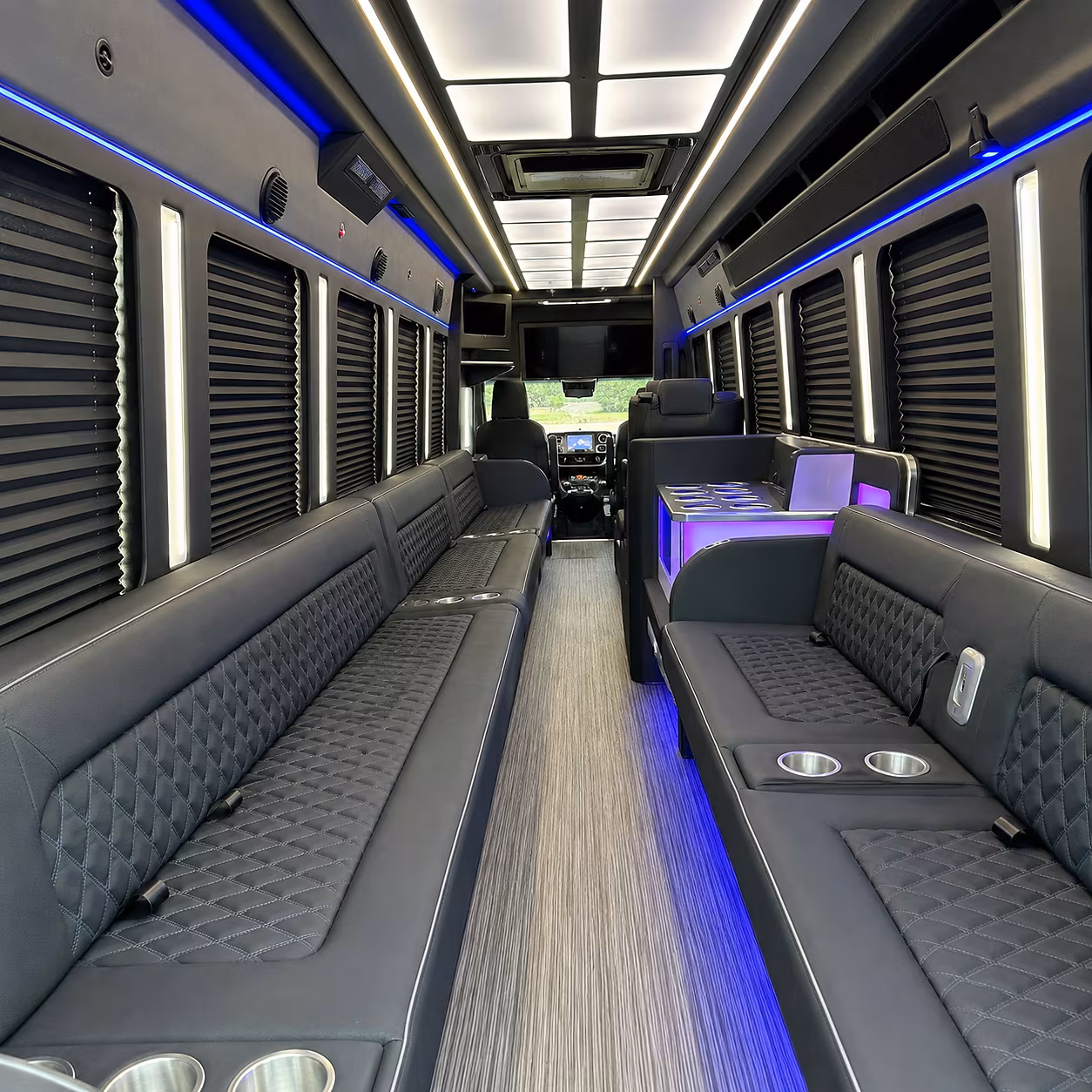 Salem Winery Tour & Pub Crawl Transportation party bus interior