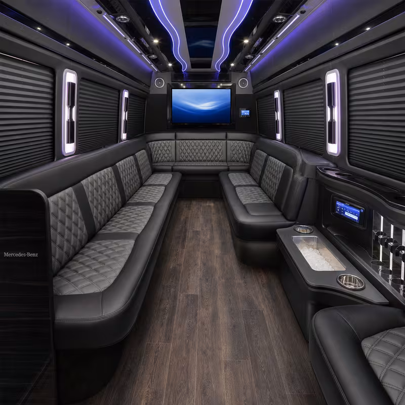 14 Passenger Sprinter Limo Interior